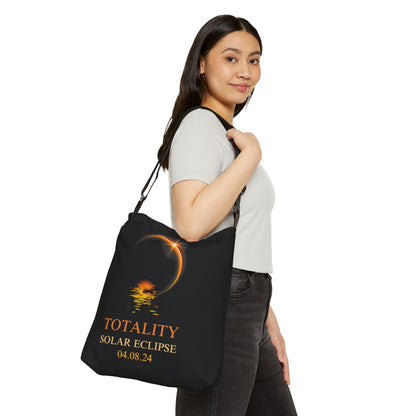 Solar Eclipse 2024 Tote Bag- Totality Solar Eclipse Adjustable Tote Bag- Solar Eclipse Weekend Bag