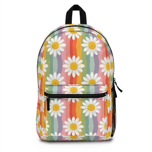 Daisy Backpack, Rainbow Backpack, Floral Backpack Cute Backpack School Backpack Girls