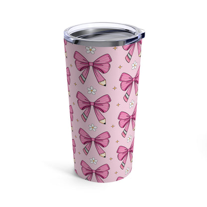 Pink Coquette Bow Tumbler Cup 20oz Iced Coffee Cup Pink Tumbler