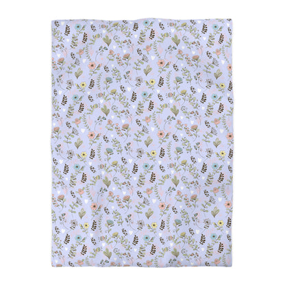 Floral Duvet Cover, Soft Pastel Bedding, Twin Queen King Sizes