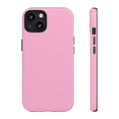 Pink Plaid Phone Case Pink Checkered Cell Phone Case