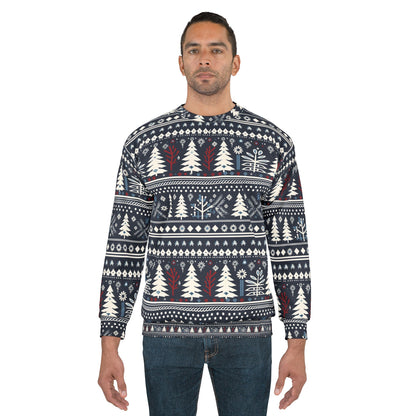 Fair Isle Christmas Sweatshirt for Men Holiday Sweater Scandinavian Sweatshirt Gift