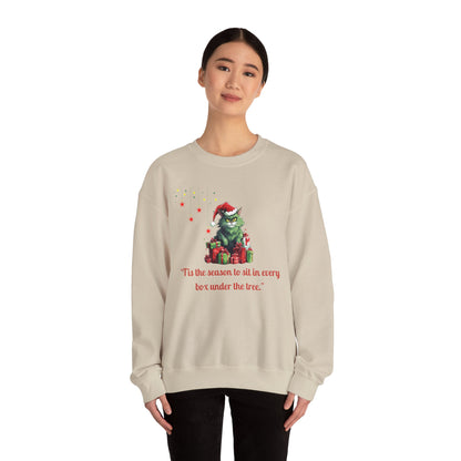 Funny Christmas Cat Sweatshirt - Christmas Crewneck- Holiday Sweatshirt