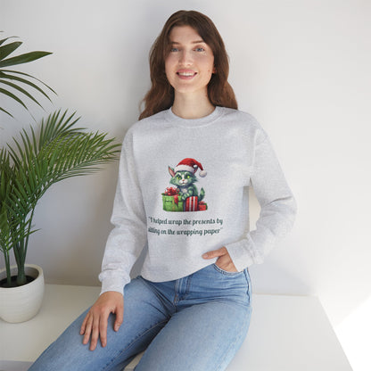 Funny Christmas Cat Sweatshirt - Christmas Crewneck- Holiday Sweatshirt