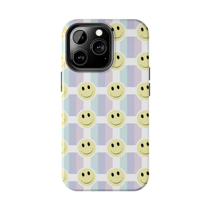 Smiley Face Retro Tough Phone Case, Cute Cool Trendy Biodegradable Phone Case