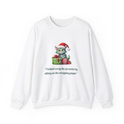 Funny Christmas Cat Sweatshirt - Christmas Crewneck- Holiday Sweatshirt