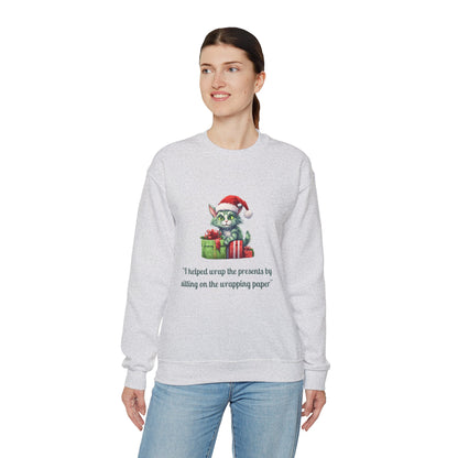 Funny Christmas Cat Sweatshirt - Christmas Crewneck- Holiday Sweatshirt