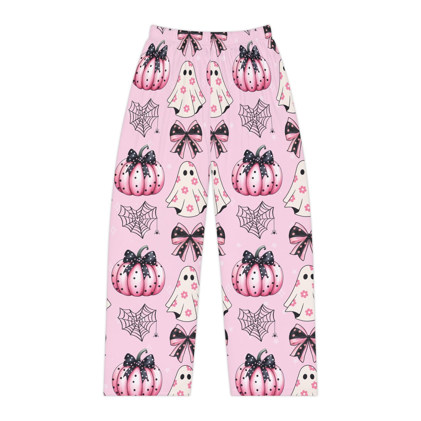 Pink Halloween Coquette Women's Pajama Pants Loungewear,