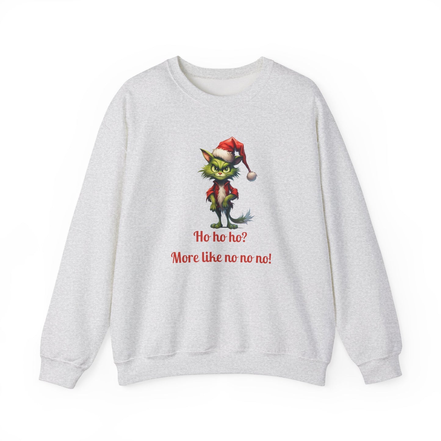 Funny Christmas Cat Crewneck Sweatshirt Cat Sweater Holiday Sweatshirt