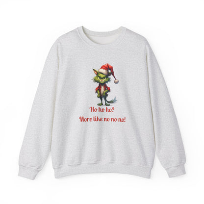 Funny Christmas Cat Crewneck Sweatshirt Cat Sweater Holiday Sweatshirt