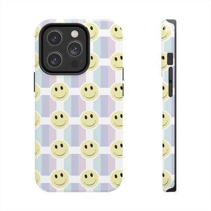 Smiley Face Retro Tough Phone Case, Cute Cool Trendy Biodegradable Phone Case