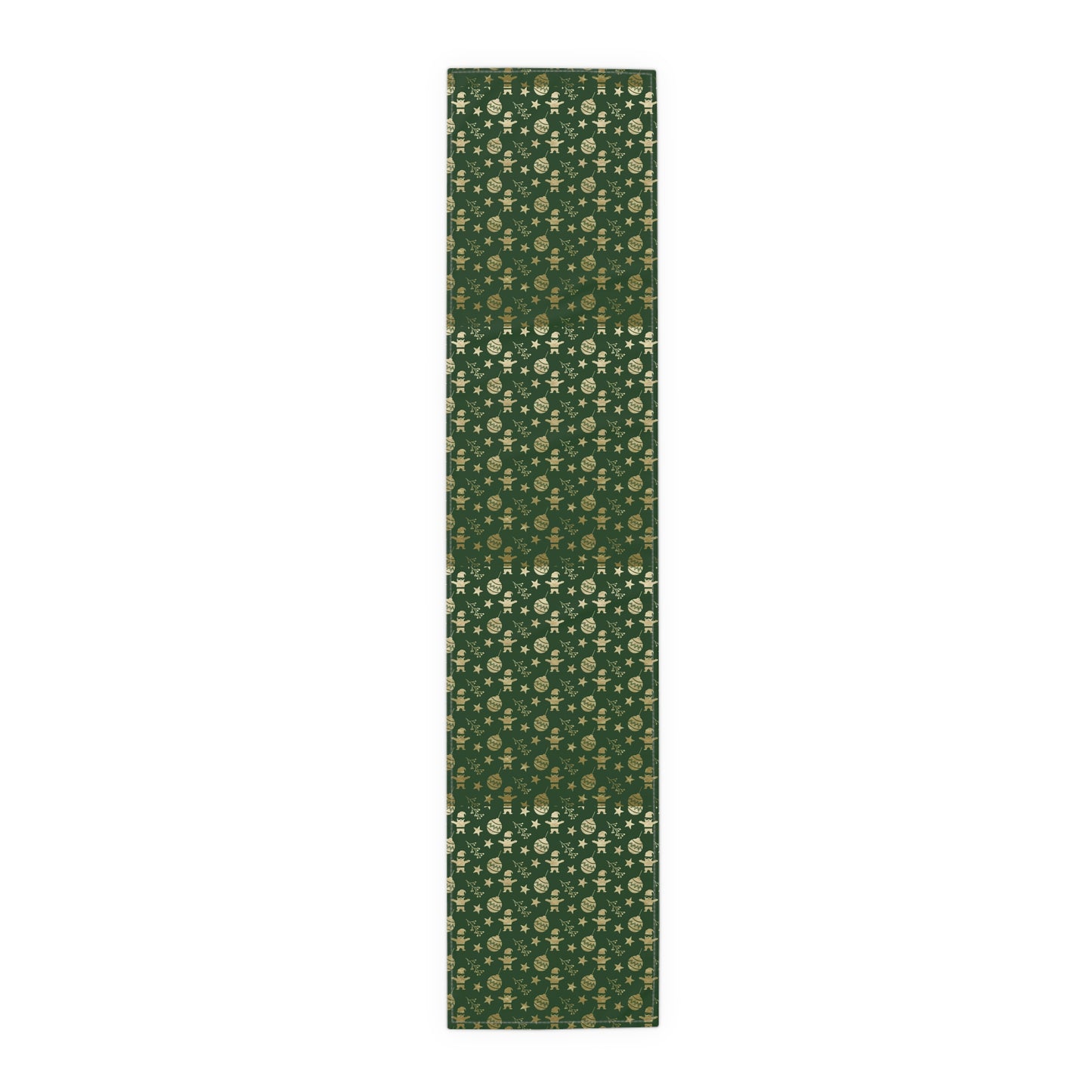 Christmas Table Runner, Green Elegant Table Decoration, Holiday Table Decor