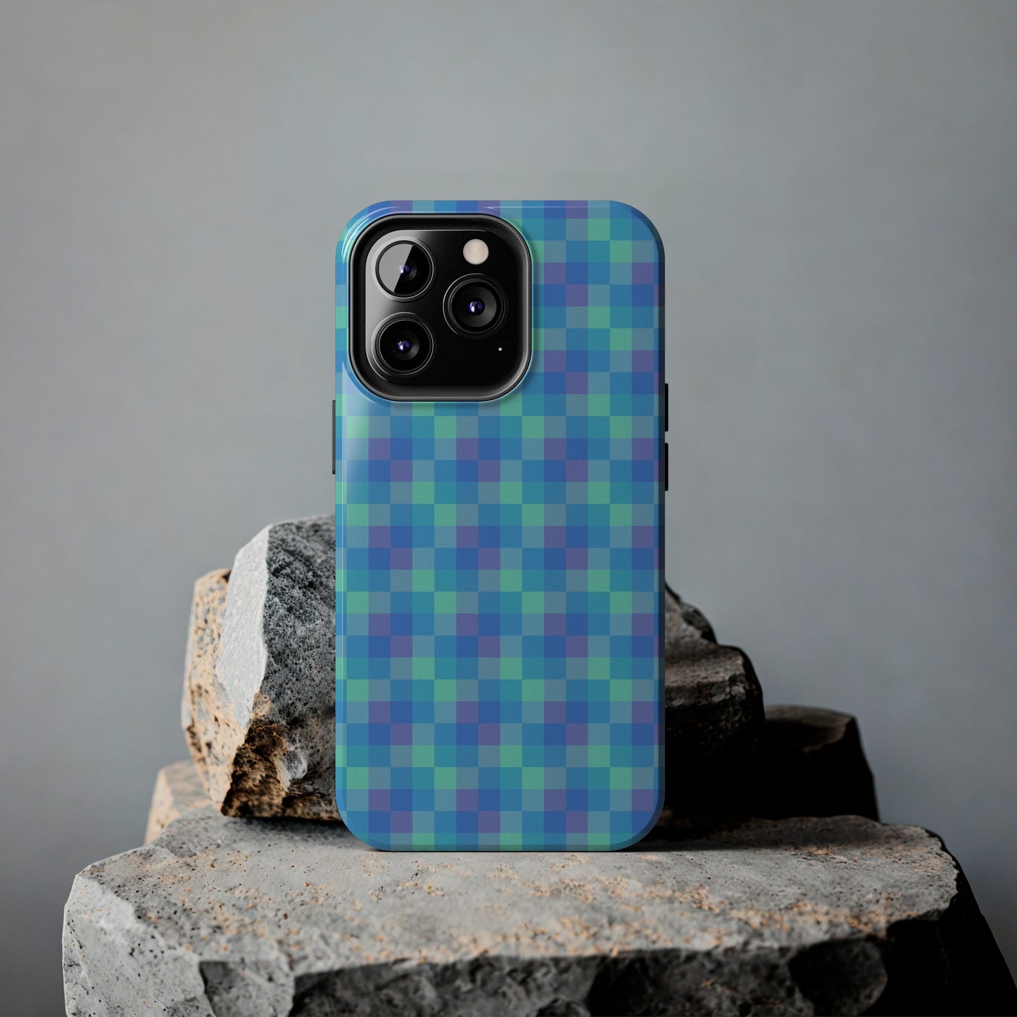 Blue Abstract Tough Phone Case, Cute Cool Trendy Biodegradable Phone Case