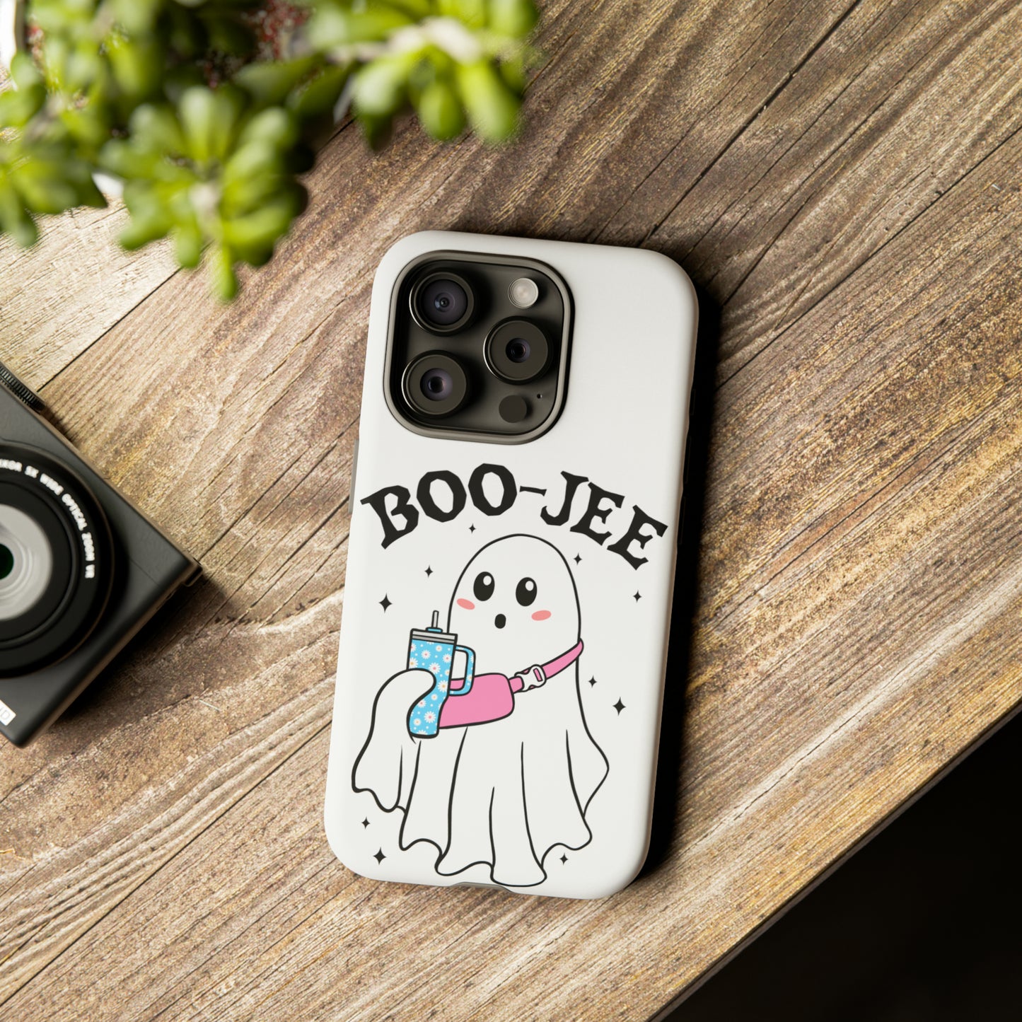 Boo Jee Ghost Phone Case, Halloween Cell Phone Case, Cute iPhone 15 Case