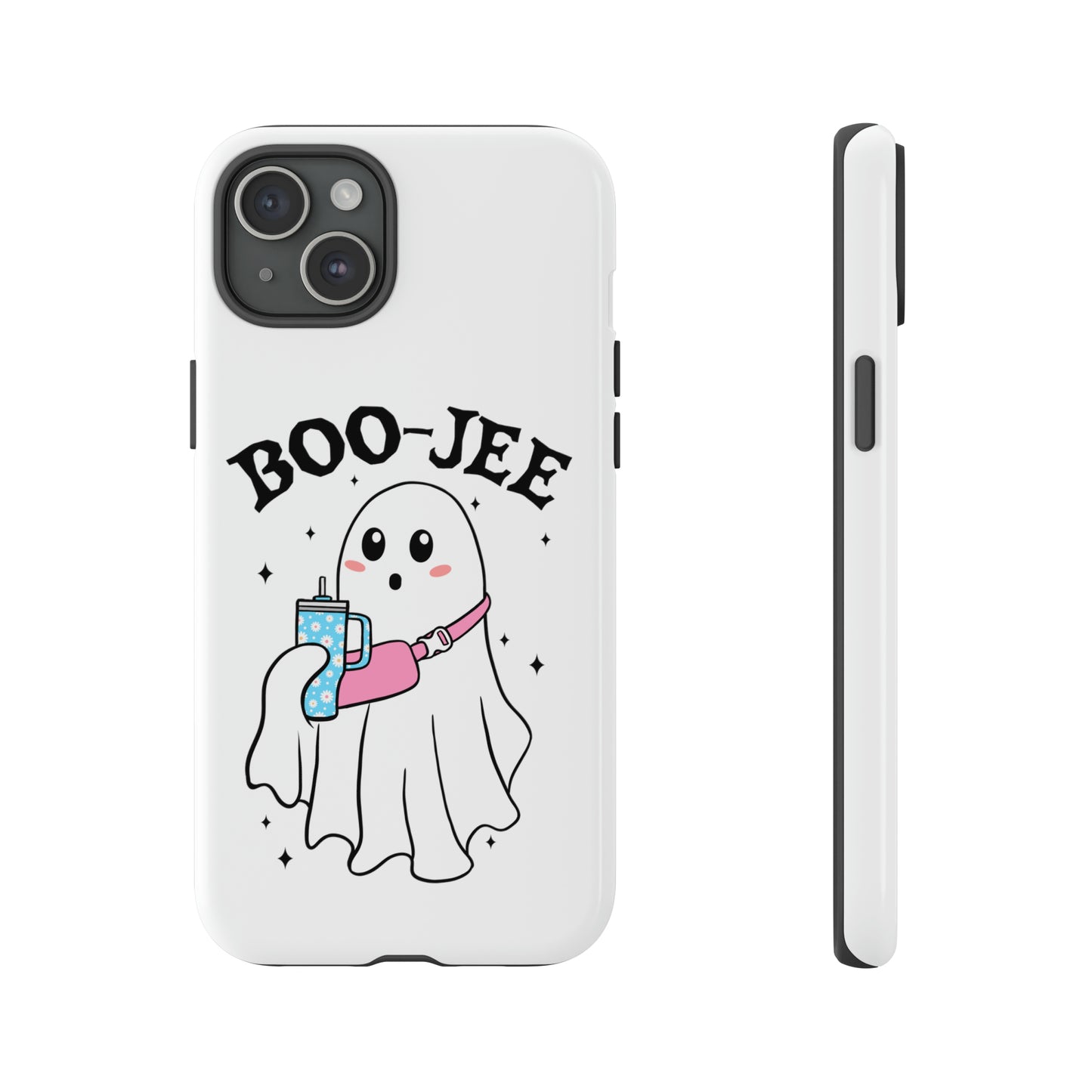 Boo Jee Ghost Phone Case, Halloween Cell Phone Case, Cute iPhone 15 Case