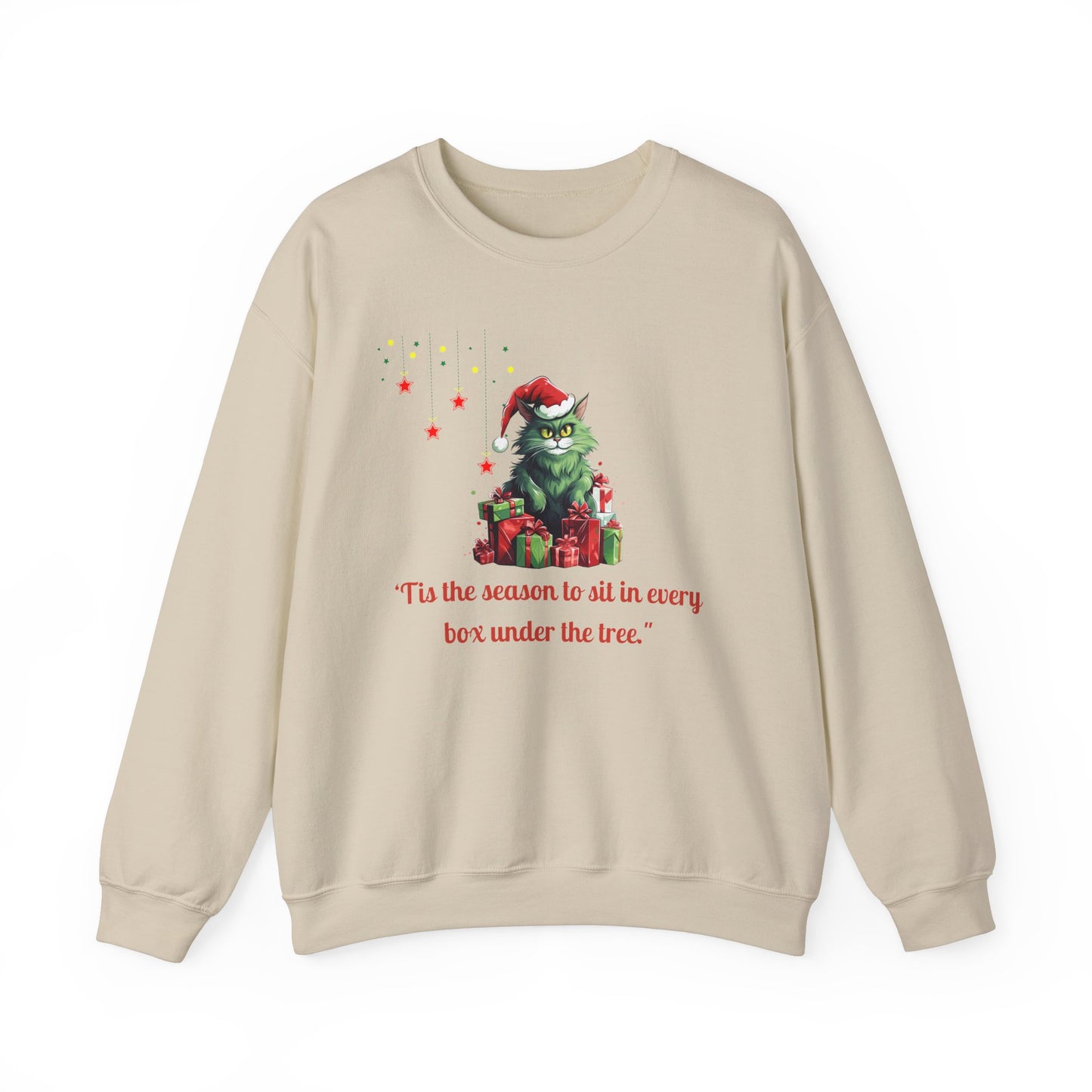 Funny Christmas Cat Sweatshirt - Christmas Crewneck- Holiday Sweatshirt