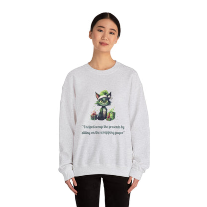 Christmas Cat Sweatshirt-Christmas Crewneck-Funny Cute Cat Sweater