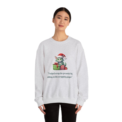 Funny Christmas Cat Sweatshirt - Christmas Crewneck- Holiday Sweatshirt