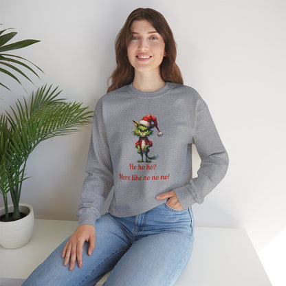 Funny Christmas Cat Crewneck Sweatshirt Cat Sweater Holiday Sweatshirt