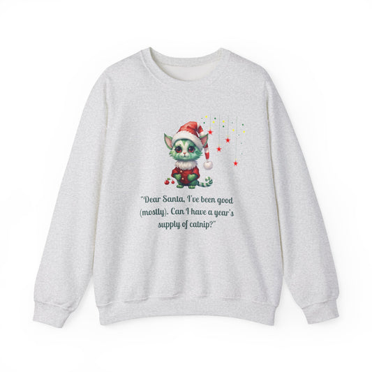 Funny Christmas Cat Sweatshirt - Christmas Crewneck- Holiday Sweatshirt