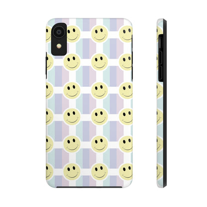 Smiley Face Retro Tough Phone Case, Cute Cool Trendy Biodegradable Phone Case