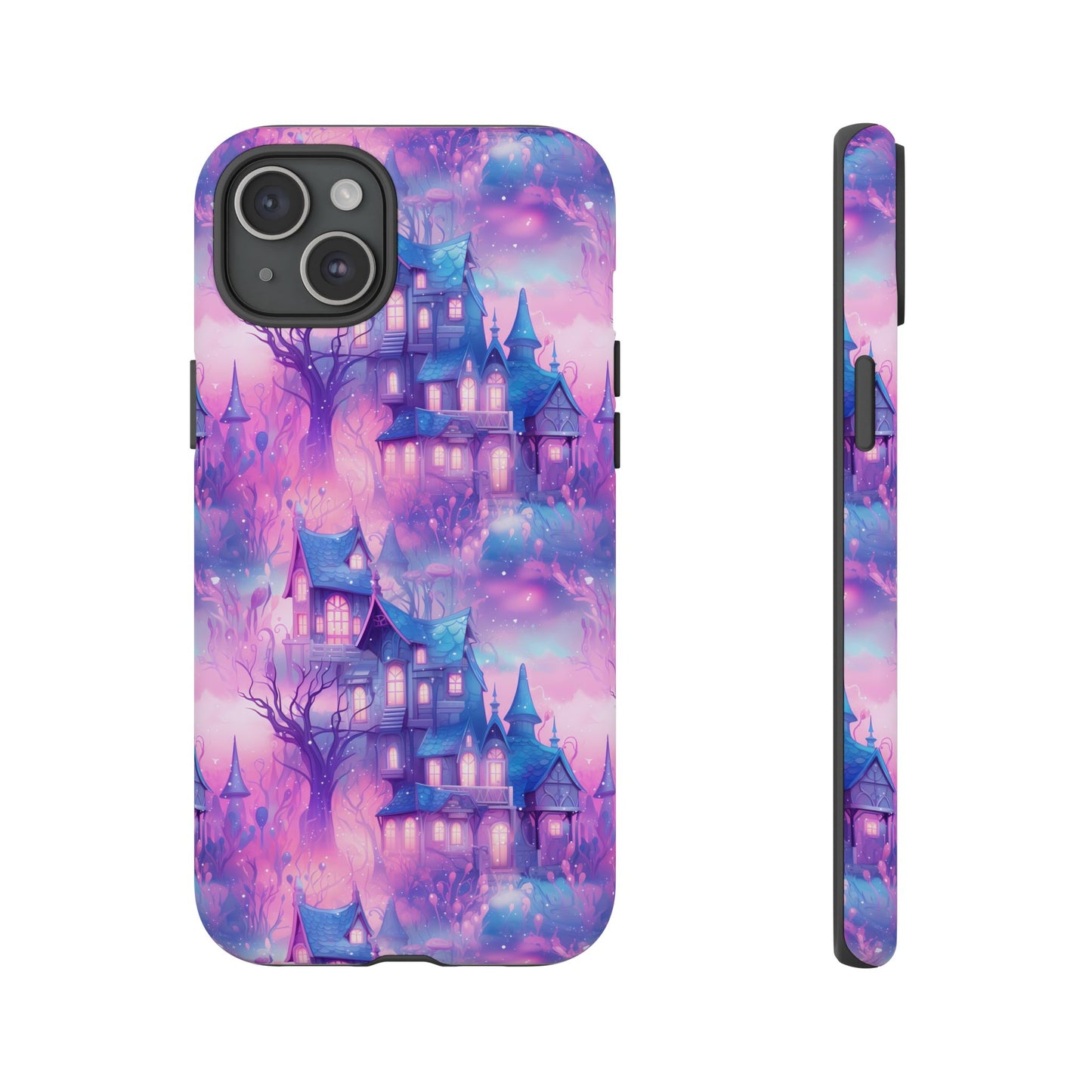 Pastel Goth Enchanted Castle Phone Case, Cute Purple Castle Cell Phone Case, Whimsical