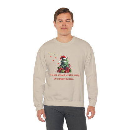 Funny Christmas Cat Sweatshirt - Christmas Crewneck- Holiday Sweatshirt