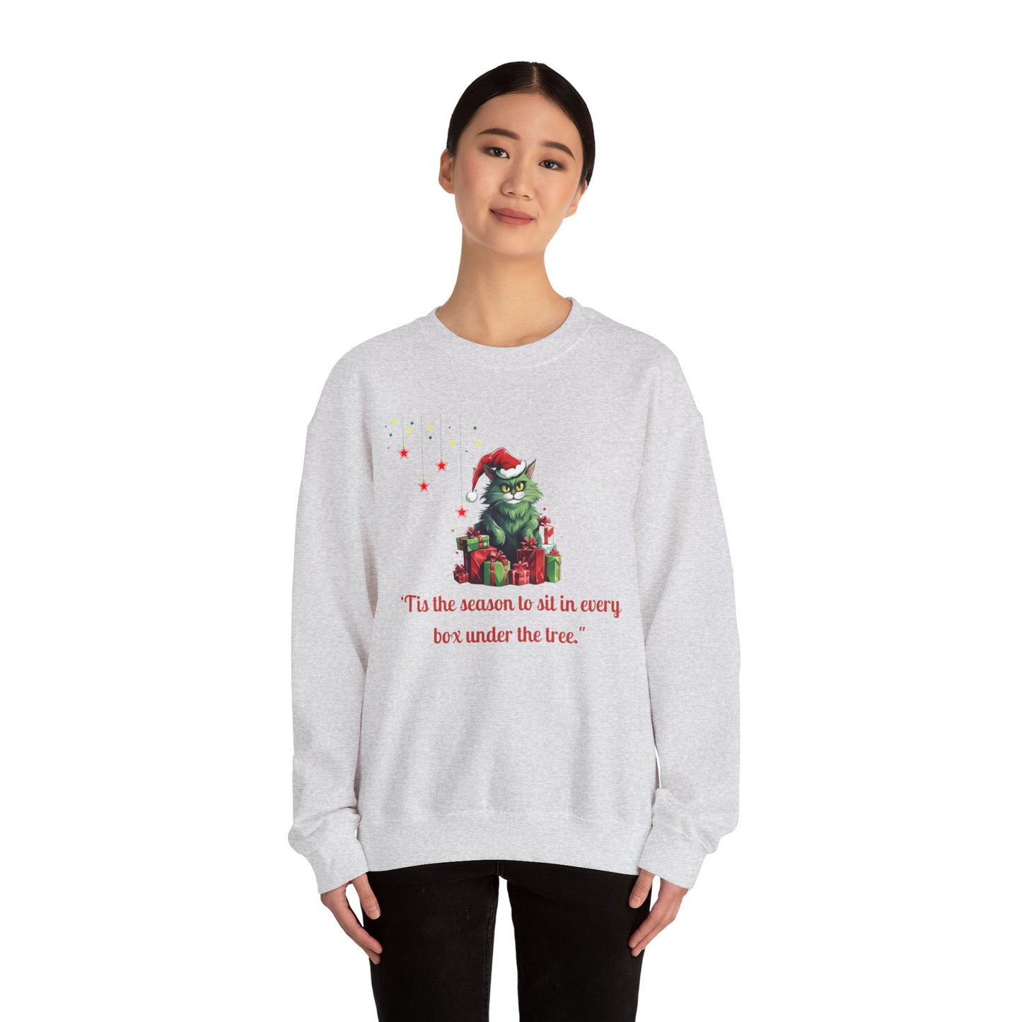 Funny Christmas Cat Sweatshirt - Christmas Crewneck- Holiday Sweatshirt