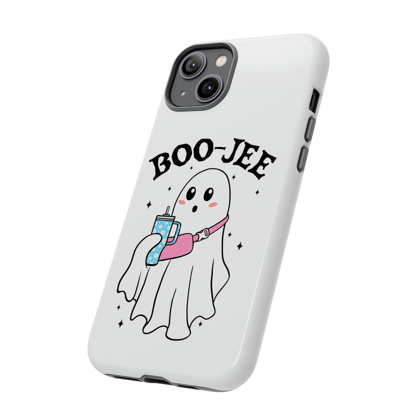 Boo Jee Ghost Phone Case, Halloween Cell Phone Case, Cute iPhone 15 Case