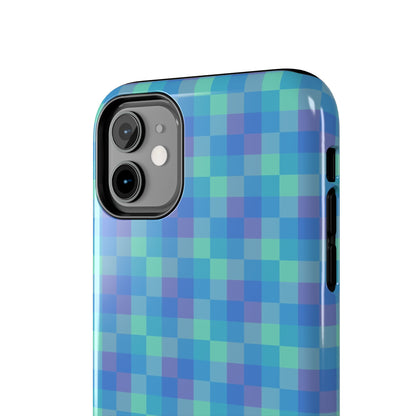 Blue Abstract Tough Phone Case, Cute Cool Trendy Biodegradable Phone Case