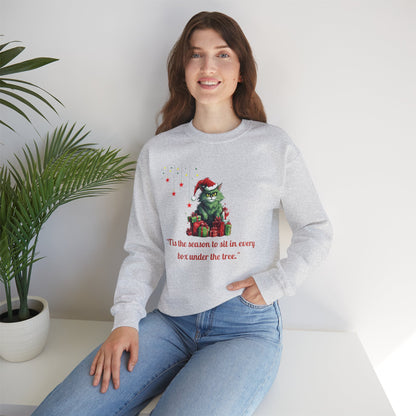 Funny Christmas Cat Sweatshirt - Christmas Crewneck- Holiday Sweatshirt