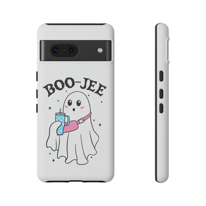 Boo Jee Ghost Phone Case, Halloween Cell Phone Case, Cute iPhone 15 Case