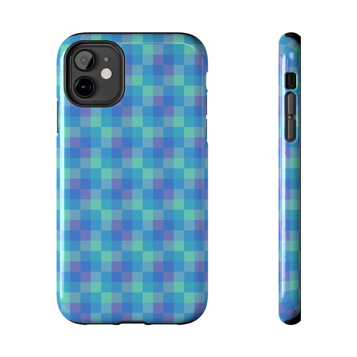 Blue Abstract Tough Phone Case, Cute Cool Trendy Biodegradable Phone Case