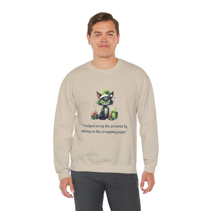 Christmas Cat Sweatshirt-Christmas Crewneck-Funny Cute Cat Sweater