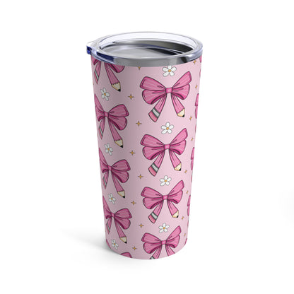 Pink Coquette Bow Tumbler Cup 20oz Iced Coffee Cup Pink Tumbler