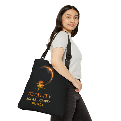 Solar Eclipse 2024 Tote Bag- Totality Solar Eclipse Adjustable Tote Bag- Solar Eclipse Weekend Bag