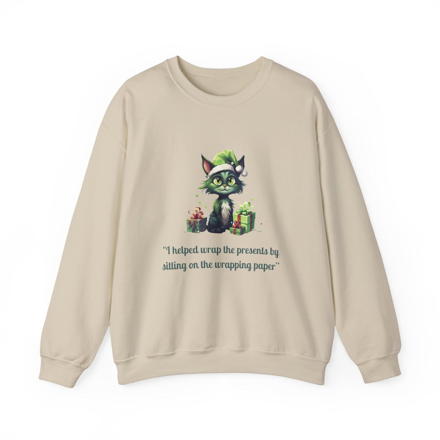 Christmas Cat Sweatshirt-Christmas Crewneck-Funny Cute Cat Sweater