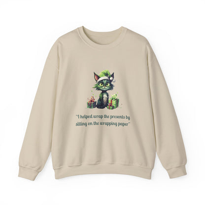 Christmas Cat Sweatshirt-Christmas Crewneck-Funny Cute Cat Sweater