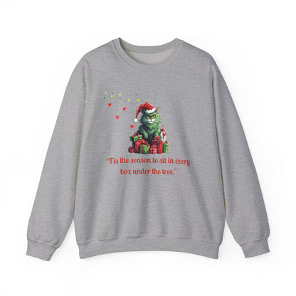 Funny Christmas Cat Sweatshirt - Christmas Crewneck- Holiday Sweatshirt