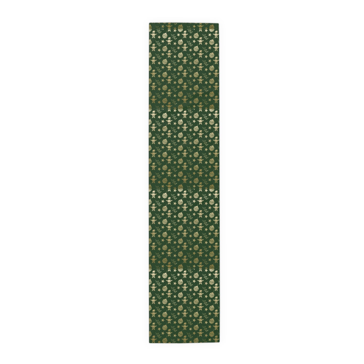 Christmas Table Runner, Green Elegant Table Decoration, Holiday Table Decor