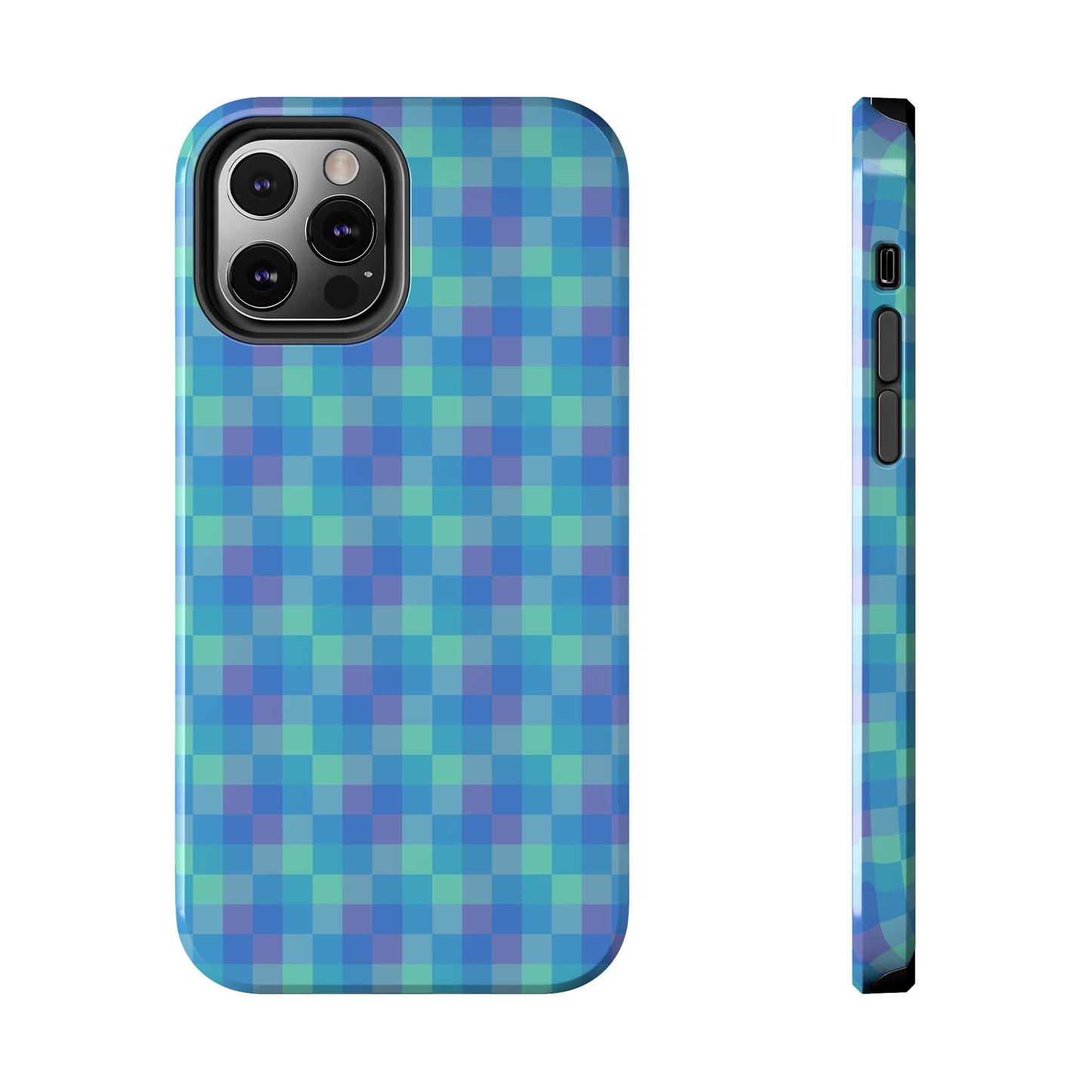 Blue Abstract Tough Phone Case, Cute Cool Trendy Biodegradable Phone Case