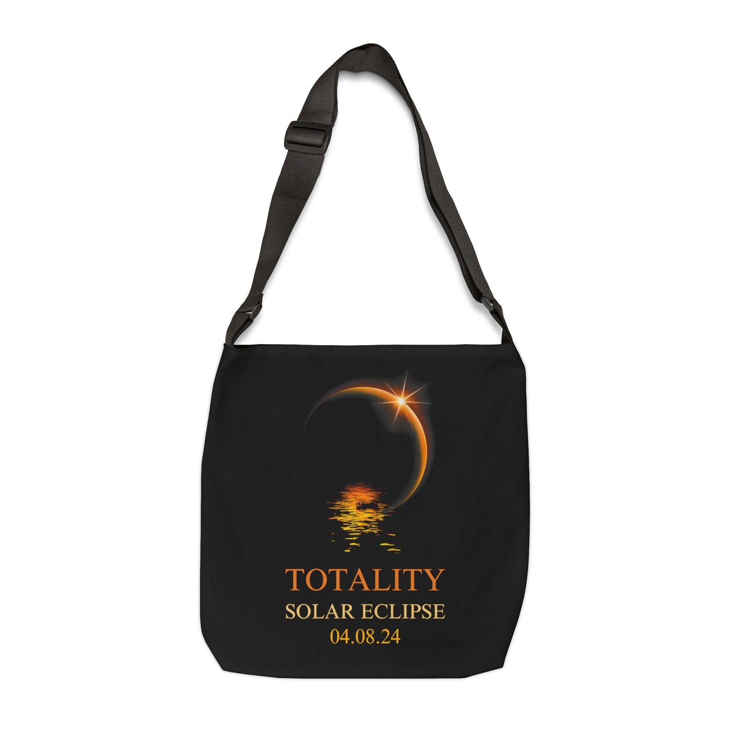 Solar Eclipse 2024 Tote Bag- Totality Solar Eclipse Adjustable Tote Bag- Solar Eclipse Weekend Bag