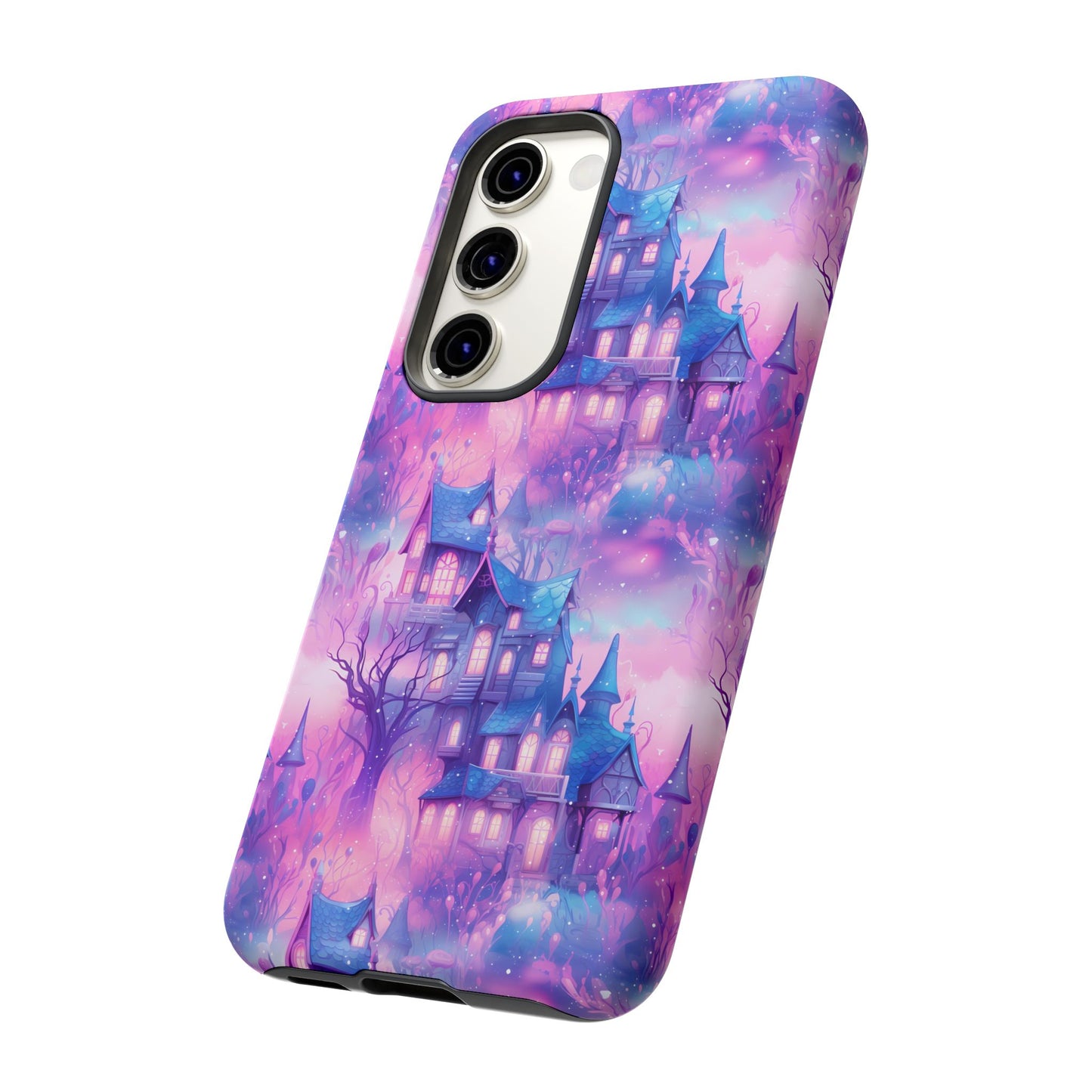 Pastel Goth Enchanted Castle Phone Case, Cute Purple Castle Cell Phone Case, Whimsical