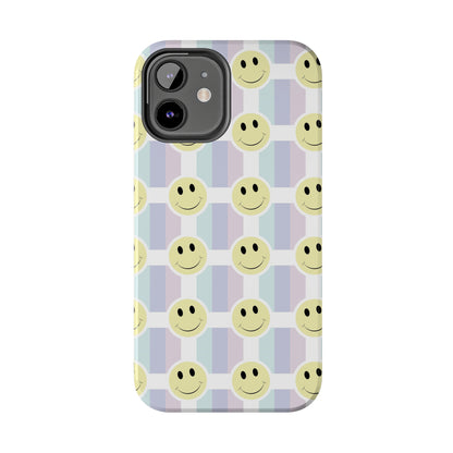 Smiley Face Retro Tough Phone Case, Cute Cool Trendy Biodegradable Phone Case