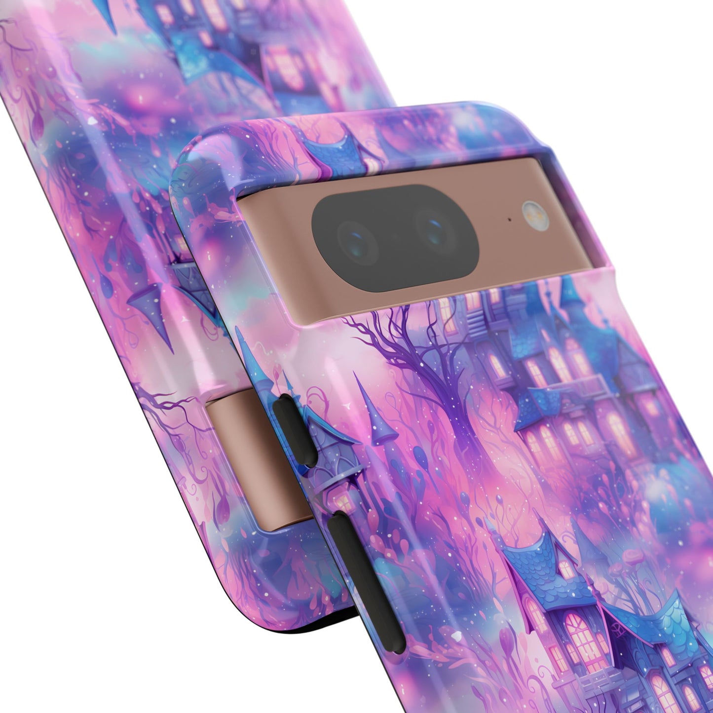 Pastel Goth Enchanted Castle Phone Case, Cute Purple Castle Cell Phone Case, Whimsical