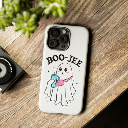 Boo Jee Ghost Phone Case, Halloween Cell Phone Case, Cute iPhone 15 Case