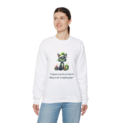 Christmas Cat Sweatshirt-Christmas Crewneck-Funny Cute Cat Sweater