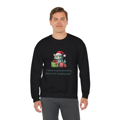 Funny Christmas Cat Sweatshirt - Christmas Crewneck- Holiday Sweatshirt