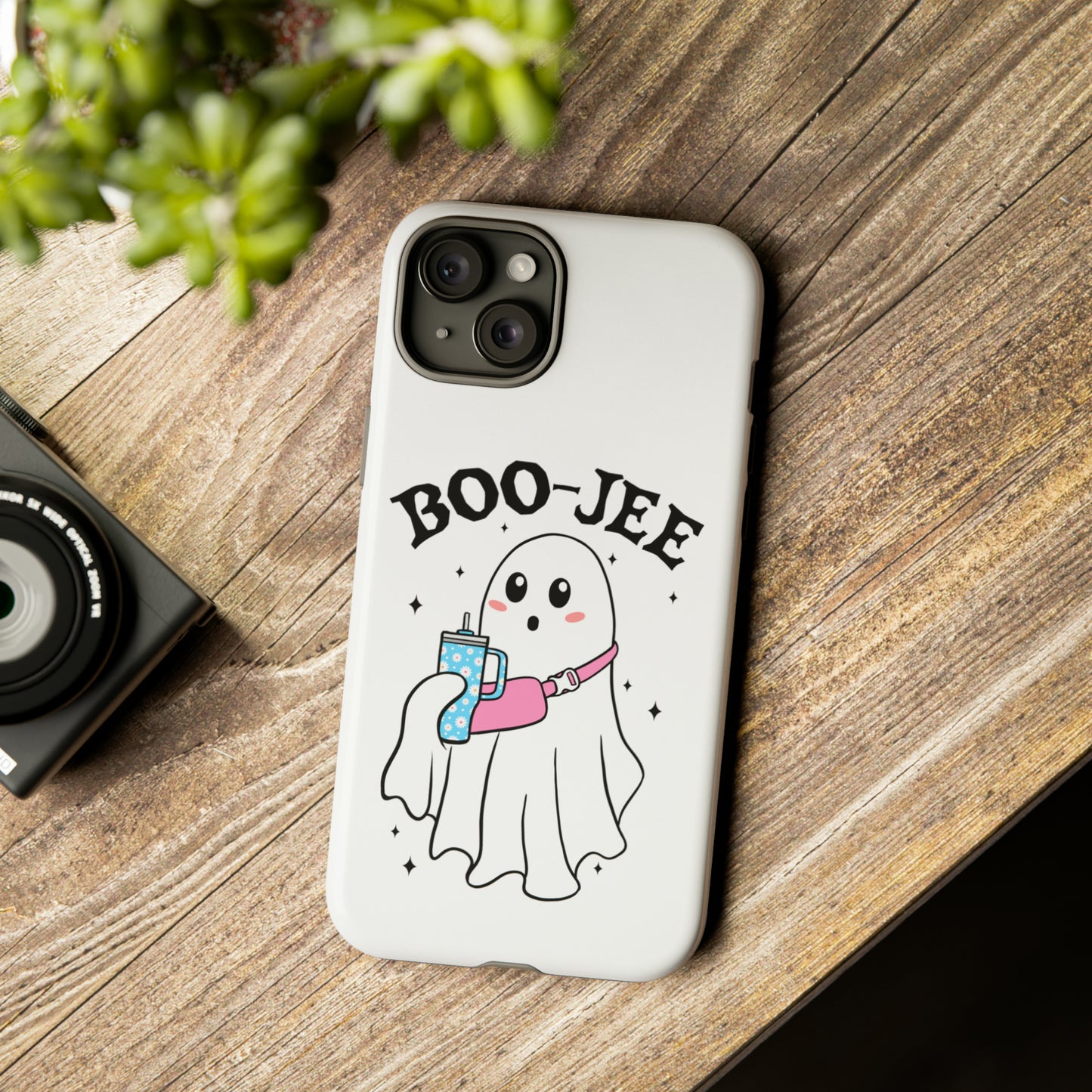 Boo Jee Ghost Phone Case, Halloween Cell Phone Case, Cute iPhone 15 Case