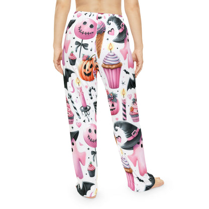 Pink Halloween Characters Pajama Pants - Women's Sleepwear Loungewear